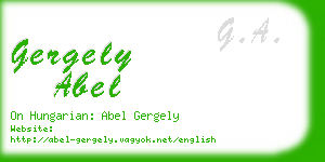 gergely abel business card